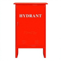 Armoire d'incendie extérieure autoportante en acier, boîte de rangement d'urgence rouge pour équipement incendie