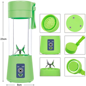 Exprimidor de Frutas Personal con Batería, Exprimidor Recargable USB, Licuadora de 500 ml, Botellas Eléctricas, Mini Licuadora Portátil - Product Image 4
