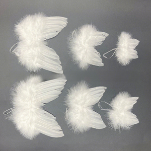 Alas de Ángel de Plumas Hechas a Mano Directamente de Fábrica, Colgantes Decorativos para Árboles de Navidad, Mini Accesorios para Vestidos de Muñecas - Product Image 1