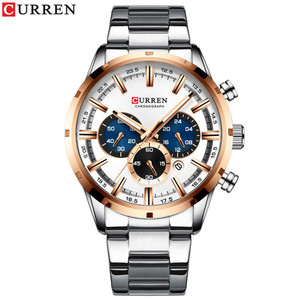 Montre pour homme CURREN 8355 tendance, étanche, multifonctionnelle à six aiguilles, bracelet en acier inoxydable, élégante - Product Image 5
