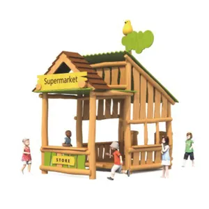 室内室外定制木制游戏屋，用于幼儿园日托户外游戏区，儿童木制游戏屋