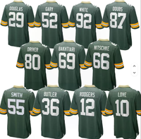 Jahitan Berkualitas Terbaik Dapat Disesuaikan # 1PARSONS # 11 REED # 10 CINTA # 12 RODGERS Jersey Sepak Bola Amerika