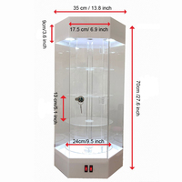 Vitrine de Comptoir en Acrylique Moderne avec Éclairage LED Intégré, Écologique, pour Magasin de Détail, avec Serrure
