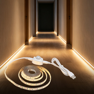 Striscia <span class=keywords><strong>LED</strong></span> 1M/2M/3M 5V USB con Sensore di Movimento PIR per Illuminazione Sottopensile, Cucina, Armadio, Luce Bianca Calda, Installazione Rapida, Decorazione Stanza - Product Image 6