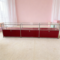 Coffre de rangement moderne connectable en acier inoxydable pour studio, chambre et salle à manger – Mini unité de rangement pour vêtements et bijoux