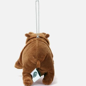 Portachiavi in Peluche Morbido a Forma di <span class=keywords><strong>Ippopotamo</strong></span> Marrone Personalizzato per Ingrosso - Product Image 5