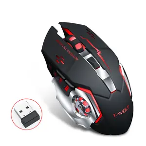 Trung Quốc Nhà Máy Làm Chất Lượng Cao Siêu Ánh Sáng Chơi Game Chuột Không Dây 2.4G PC Chuột Chơi Game Với Màu Sắc Hơi Thở Ánh Sáng