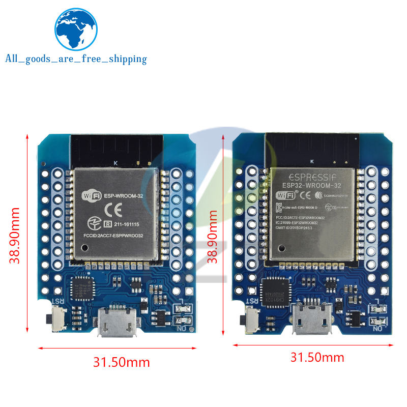 Wemos D1 Mini Kit 5 NodeMCU ESP32 S - Moduli Sviluppo WiFi Bluetooth 2.4GHz, Dual Core, Per IoT E Audio Modulo Sviluppo ESP32 - Foto 5