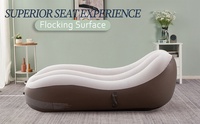Fauteuil gonflable X-long durable, auto-gonflant, avec valve, floqué, imperméable, pour l'extérieur