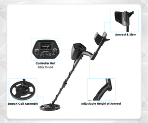 Detector de Oro Subterráneo GTX5030 de 5.0 KHz con Longitud Telescópica de 78-108 cm, Corriente de 70 mA, Fuente de Alimentación de 2x9 V, Rango de Detección de 18 cm - Product Image 3