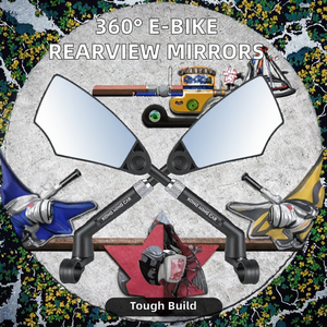 Rétroviseur de vélo électrique à rotation à 360 degrés, rétroviseur de sécurité large pour vélo, moto, scooter - Product Image 3