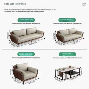 Ensemble <span class=keywords><strong>de</strong></span> canapés <span class=keywords><strong>de</strong></span> bureau modernes en cuir pour le bureau à domicile - Table basse incluse - Utilisation pour la réception et les salles <span class=keywords><strong>de</strong></span> <span class=keywords><strong>réunion</strong></span> - Product Image 6