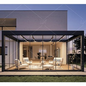 Jardin d'hiver préfabriqué, véranda moderne en verre, autoportante, <span class=keywords><strong>3</strong></span> ou 4 saisons, véranda en aluminium - Product Image 6