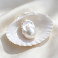 Perles baroques d'eau douce de qualité AAAA, 16 mm, blanches, naturelles, pour la fabrication de bijoux