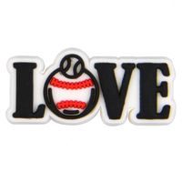 Breloques pour chaussures de baseball, Pins pour sabots 'Baseball Mom & Vibes', Décorations sportives en PVC pour sabots