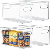 Offre Spéciale : Lot de 4 Boîtes de Rangement Empilables Transparentes pour Réfrigérateur, Idéales pour Aliments, Légumes et Fruits
