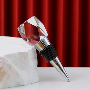 Promoción Evento Tapón de botella de vino de cristal barato Biselado Cuadrado Cristal transparente Champán Corchos personalizados - Product Image 3