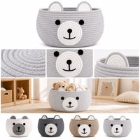 Panier de rangement en corde de coton tressée, style moderne et minimaliste, ouverture supérieure, pour jouets et articles de puériculture