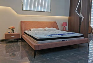 Top-Rated Luxe Up-Holsterbed Modern Minimalistisch Omzoomd Gezellig <span class=keywords><strong>Platform</strong></span> Scandinavische Stijl Slaapkamer Set Voor Villa Appartement - Product Image 6