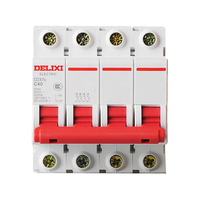 Interruptor Diferencial Pequeño Delixi DZ47sLE DZ47SLES6C63 DZ47sLES Entrada Superior 3P+N Tipo C 63A