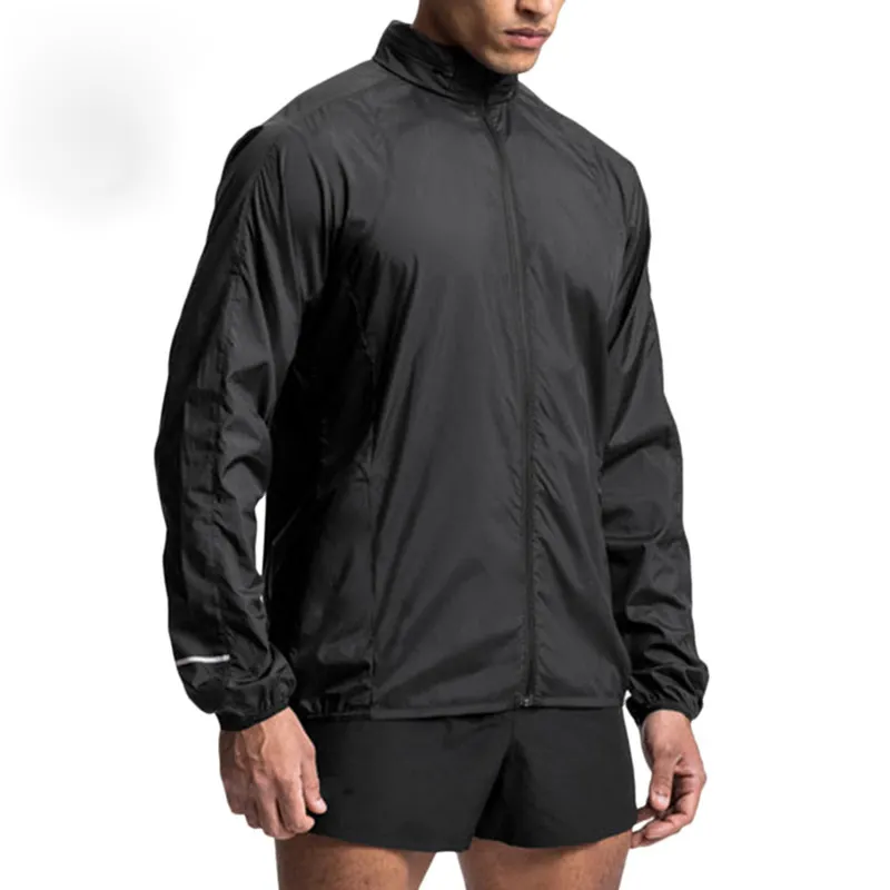 Mens Jackets breathable cardigan zipper coat Plain Blank Custom logo Fitness Training Running Leisure Sport Hoodie Jacket