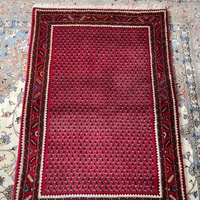 Tapis en laine noué à la main en gros, 167*116cm, rouge intense, motif Boteh sur toute la surface, tapis persan Gabbeh pour la décoration intérieure