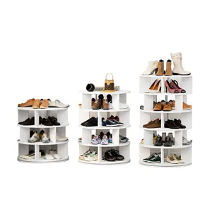 360 dönen ayakkabı raf depolama organizatör iplik kulesi ayakkabı depolama raf çevre dostu PVC Modern ev