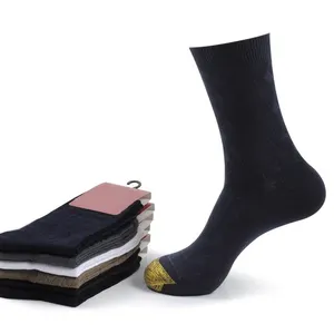 Vestido de moda de venta al por mayor de China negro marrón de algodón para adultos calcetines, calcetines de bambú de los hombres