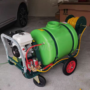 Chariot agricole 160L, <span class=keywords><strong>pulvérisateur</strong></span> <span class=keywords><strong>électrique</strong></span> à batterie à pousser à la main <span class=keywords><strong>sur</strong></span> roues - Product Image 2