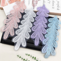 Nouvel arrivage : Patch brodé à la main en forme de feuille pour la décoration de vêtements, accessoires de couture et de mode
