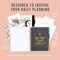 Personnalisable Happy Planner Couverture Mensuelle Quotidienne Reliée Journal Carnet avec Disque Relié Système Carnets