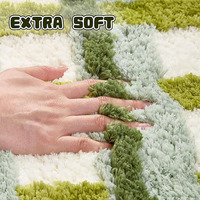 OEM Design Flocage Microfibre Paillasson Peluche Moelleux Doux Multiple Couleur Décoration Maison Tapis Tufté avec Logo