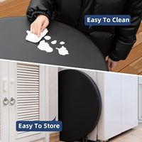 Vente directe usine – Table pliante haute moderne de 81 cm en plastique HDPE durable, étanche et extensible pour l'extérieur – Mobilier d'extérieur