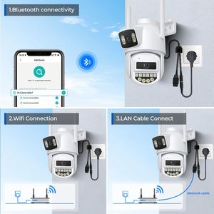 Caméra Solaire 5G SIM de Surveillance + Caméra <span class=keywords><strong>WiFi</strong></span> 360° 5MP, Caméra <span class=keywords><strong>Espion</strong></span> Sans Fil 1.3MP, Caméra IP Boîtier Réseau 5G 2 100W - Product Image 5