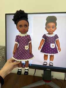 Poupées Bébé Reborn Personnalisées de Haute Qualité en Vinyle, Peau Noire <span class=keywords><strong>Afro</strong></span>, Modèle DIY, Jouet de Dessin Animé pour Filles 30-50cm - Product Image 3