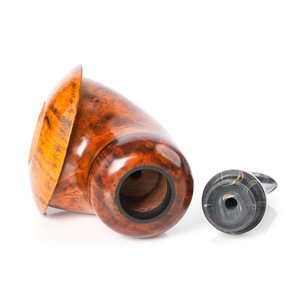 Muxiang Tobacco Pipe Bent Type 3mm Filter Men's Wooden Smoking Pipe Retro Design - Product Image 4