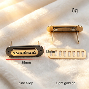 Custom Metal <b>Name</b> Tags with Own Logo Private Sewing Brand <b>Labels</b> Durable Metal Emblem Plates for Fashion Garment, Leather Bags & - Product Image 3