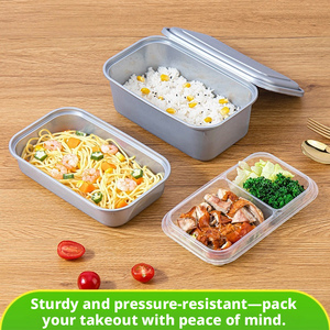 Caja de Comida para Llevar, Contenedor Desechable para Comida para Llevar con 5 Compartimentos, Juego de Bolsas para Preparación de Comidas, <span class=keywords><strong>Precio</strong></span> al por Mayor - Product Image 5