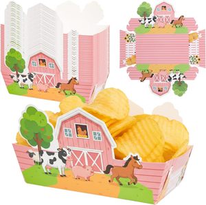 Décorations d'anniversaire sur le thème <span class=keywords><strong>des</strong></span> animaux de la ferme en papier, fournitures de fête, bol à collation pour <span class=keywords><strong>plateau</strong></span> de service d'anniversaire, vaisselle, décorations de carnaval - Product Image 1