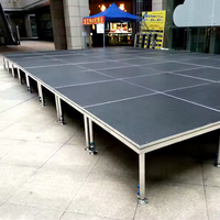 Plateforme de scène en aluminium pour événements, podium extérieur à quatre pieds pour concerts et mariages, certifié