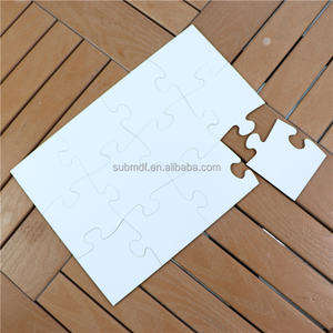批发12件定制儿童中密度纤维板升华拼图可打印空白拼图儿童促销木制玩具 - Product Image 3