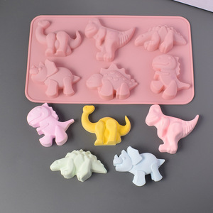 Shu xin DIY nhỏ giọt khuôn 1 khủng long Silicone bánh công cụ nướng nến thạch cao búp bê rửa tay chỉ dùng một lần thực phẩm an toàn - Product Image 6