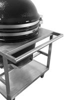 Parrilla de barbacoa MCD de 27 pulgadas, mesa portátil plegable de acero inoxidable, parrilla de barbacoa Kamado Garden Patio Backyard