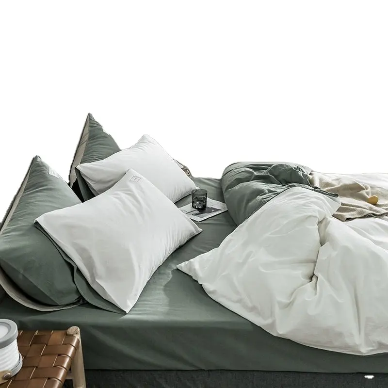 Luxury Bedsheet Quilt Duvet Cover 4Pcs Home Printed Bedding Sets 100% Cotton