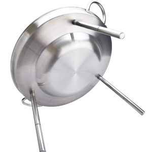 Sartén Redonda Multiusos <span class=keywords><strong>para</strong></span> Acampar al Aire Libre, <span class=keywords><strong>para</strong></span> Playa, Fogatas, de Gran Tamaño, Antiadherente, con 3 Patas, Sartén Redonda <span class=keywords><strong>para</strong></span> Acampar - Product Image 5
