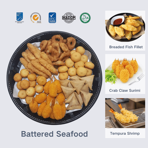 Mélange de fruits de mer panés surgelés pour collations saines du fabricant, filets de poisson panés surgelés, morue pré-frite pour galettes de burger en vrac - Product Image 1