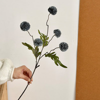 Nouvelles fleurs artificielles 2026 pour l'automne : 5 boules de pissenlits, dahlias, chrysanthèmes de ping-pong – Décoration d'intérieur et fleurs de mariage