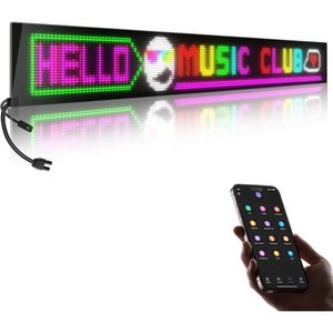 Letrero LED Programable P5, Resolución 32x634, Control por Aplicación Bluetooth para Interiores, Ideal para Exhibición en Escaparates de Negocios y Tiendas Minoristas - Product Image 1