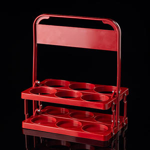 ที่วางขวดเบียร์บัดไวเซอร์ สีแดง พลาสติก พับได้ มีหูหิ้ว พกพาสะดวก สำหรับใช้ในงานปาร์ตี้ KTV - Product Image 2