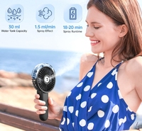 Refroidisseur d'air portable ventilateur pliable conditionneur de brume d'eau ventilateur de pulvérisation portable pendentif collier rechargeable USB 180. Ventilateur pliable